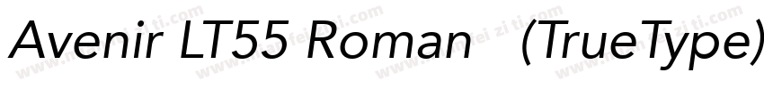 Avenir LT55 Roman 常规(TrueType)字体转换